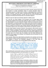 Religious Freedom Concerns in Armenia