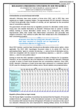 Religious Freedom Concerns in South Korea