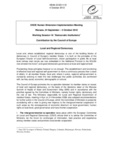 Local and Regional Democracy