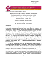 The Status and Issues of the Ecumenical Patriarchate of Constantinople