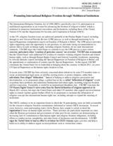 Promoting International Religious Freedom through Multilateral Institutions