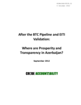 After the BTC Pipeline and EITI Validation: Where are Prosperity and Transparency in Azarbaijan?