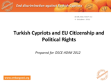 Turkish Cypriots and EU Citizenship and Political Rights