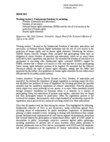 Rapporteurs' Report for Working session 2: Fundamental freedoms II