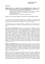 Rapporteurs' Report for Working Session 14: Tolerance and non-discrimination II