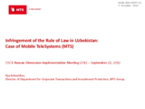 Infringement of the Rule of Law in Uzbekistan: Case of Mobile TeleSystems (MTS)