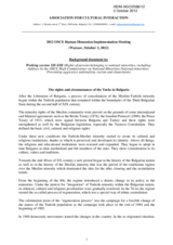 The rights and circumstances of the Turks in Bulgaria