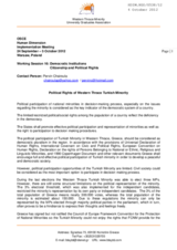 Political Rights of Western Thrace Turkish Minority