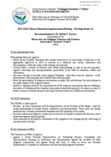 Recommendations by Dr. Mattia F. Ferrero