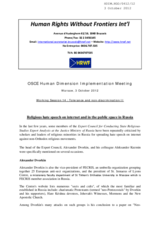 Religious hate speech on internet and in the public space in Russia