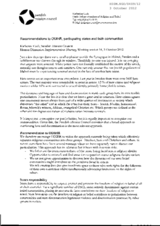 Recommendations to ODIHR, participating states and faith communities