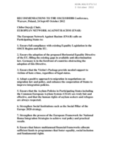 Recommendations to the OSCE/ODIHR HDIM