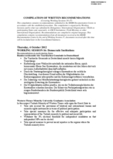 Compilation of Written Recommendations (Working Sessions 16-17)