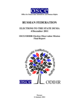 Russian Federation, State Duma Elections, 4 December 2011: Final Report