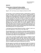 Rapporteurs' Report for Working Session 1: Fundamental Freedoms