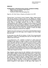 Rapporteurs' Report for Working Session 3: Humanitarian issues and other commitments