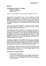 Rapporteurs' Report for Working Session 4: Rule of Law I