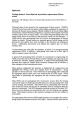 Rapporteurs' Report for Working Session 6: Roma/Sinti and, in particular, empowerment of Roma women