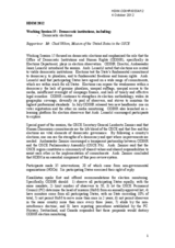 Rapporteurs' Report for Working Session 15: Democratic institutions