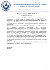 Recommendations for OSCE