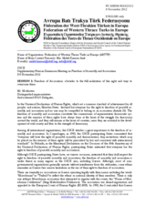 Session 1, Contribution by Ms. Melek Kirmaci Arik