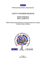 Lithuania, Parliamentary Elections, 14 October 2012: Final Report (lt)