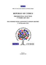 Cyprus, Presidential Election, 17 February 2013: Needs Assessment Mission Report