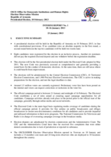 Armenia, Presidential Election, 18 February 2013: Interim Report 1