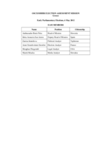 Greece, Early parliamentary elections, 6 May 2012: Members of the Core Team