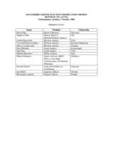 Latvia, Parliamentary Elections, 7 October 2006: Mission Staff