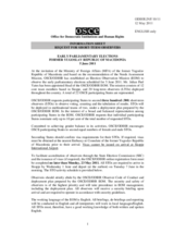 Former Yugoslav Republic of Macedonia, Early Parliamentary Elections, 5 June 2011: Information for Short-Term Observers