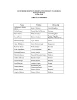 Georgia, Municipal Elections, 30 May 2010: Members of the Core Team