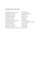 Azerbaijan, Presidential Election, 15 October 2008: Members of the Core Team