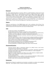 Head, Election Support Team