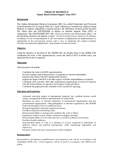 Deputy Head, Election Support Team