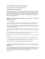 OSCE Commitments on the death penalty