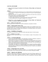 Council of Europe on the death penalty