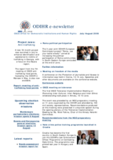 ODIHR e-newsletter July/August