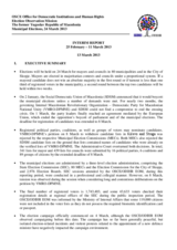 Former Yugoslav Republic of Macedonia, Local Elections, 24 March 2013: Interim Report 1