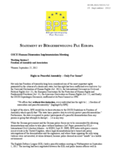 Right to Peaceful Assembly &ndash; Only For Some?