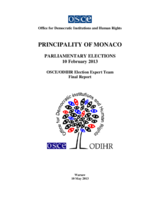 Monaco, Parliamentary Elections, 10 February 2013: Final Report