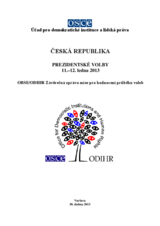 Czech Republic, Presidential Election, 11-12 January 2013: Final Report (cze)