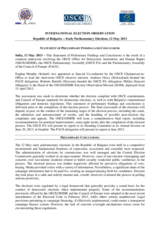Bulgaria, Early Parliamentary Elections, 12 May 2013:  Statement of Preliminary Findings and Conclusions
