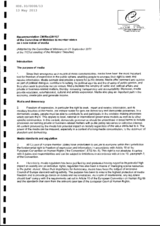 Recommendation CM/Rec(2011)7 of the Committee of Ministers to member states on a new notion of media