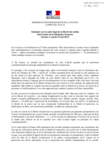 Intervention of France for Working Group 2