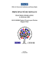 Monaco, Parliamentary Elections, 10 February 2013: Final Report (fr)