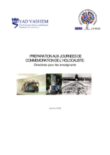Preparation aux journees de commemoration de l’Holocauste: Directives pour les enseignants
