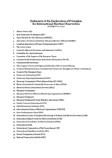 Eighth Annual Implementation Meeting of the Declaration of Principles for International Election Observation: Endorsers of the Declaration of Principles for International Election Observation