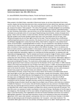 About Apartheid Policies in the Baltic States - Commentary Speech