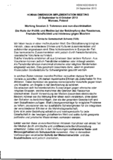 The role of politics and the media in combating racism, xenophobia and intolerance against Muslims